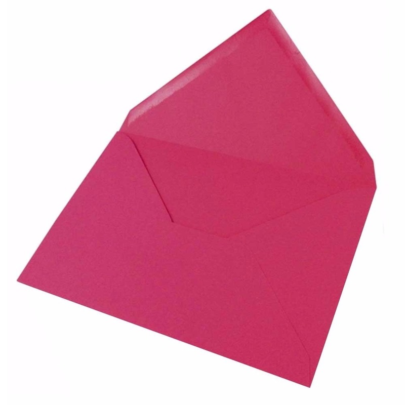 5 fuchsia enveloppen voor a6 kaarten